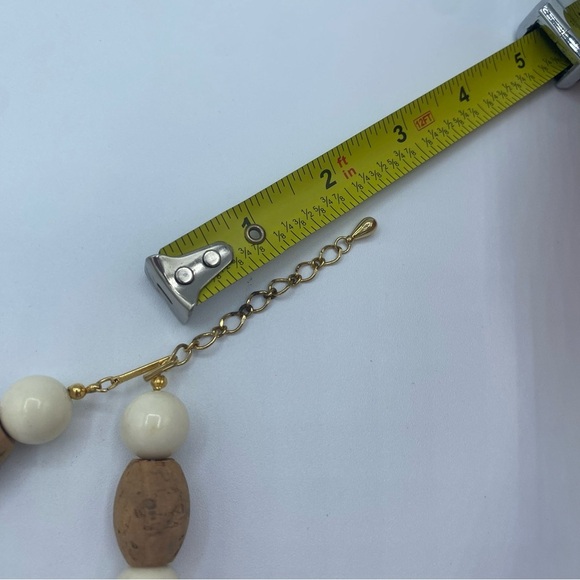 Vintage 50’s style beaded necklace cork cream tones - Picture 6 of 6